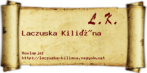Laczuska Kiliána névjegykártya